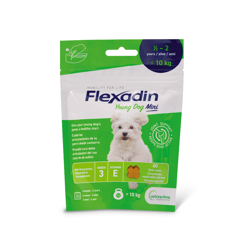 Flexadin pre psy od 6 mesiacov do 2 rokov (s hmotnosťou do 10 kg)